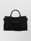 Balenciaga Small Le City Handbag Featuring Studs In Black