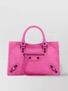Balenciaga Small Le City Handbag With Studded Accents In Pink