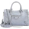 Balenciaga Small Le City Lambskin Leather Handbag In Gray