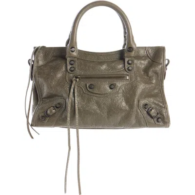 BALENCIAGA BALENCIAGA SMALL LE CITY LEATHER SATCHEL