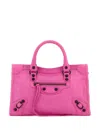 Balenciaga Small Le City Handbag With Studded Accents In Pink