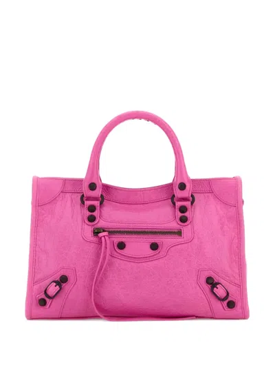 BALENCIAGA SMALL LE CITY LEATHER TOTE BAG