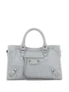 Balenciaga Ice Leather Small Le City Handbag In Gray