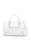 Balenciaga Le City Small Leather Shoulder Bag In White