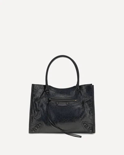 Balenciaga Small Le City Tote Bag In Black