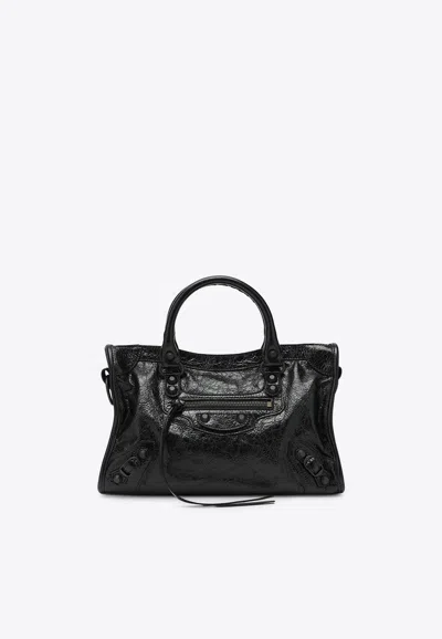 Balenciaga Small Le City Tote Bag In Black