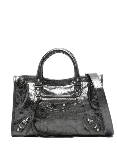 Balenciaga Small Le City Tote Bag In Grey