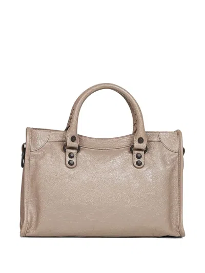 Balenciaga Small Le City Tote Bag In Neutral