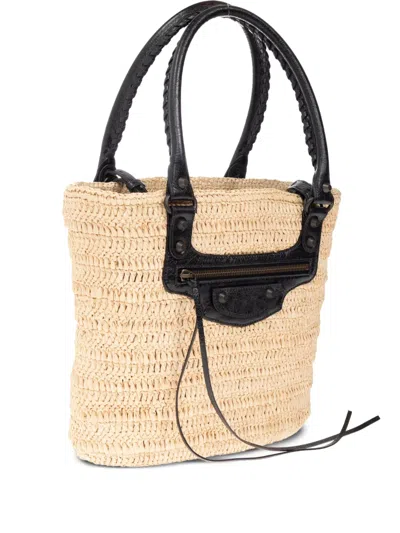 Balenciaga Small Le City Tote Bag In Neutral
