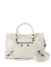 Balenciaga Nano Le City Leather Convertible Crossbody Bag In White
