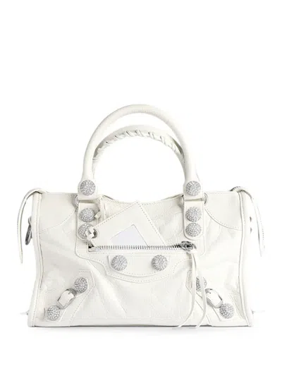 Balenciaga Small Le City Tote Bag In White
