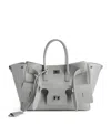Balenciaga Small Leather Bel Air Carry All Top-handle Bag In Black