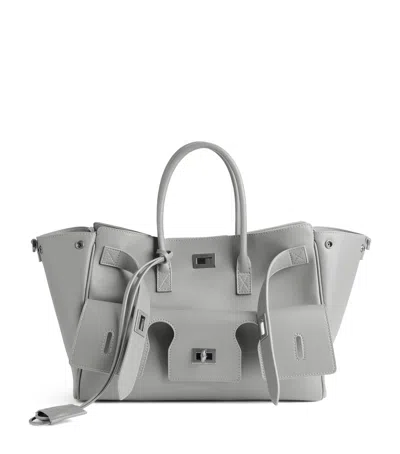 Balenciaga Small Leather Bel Air Carry All Top-handle Bag In Black