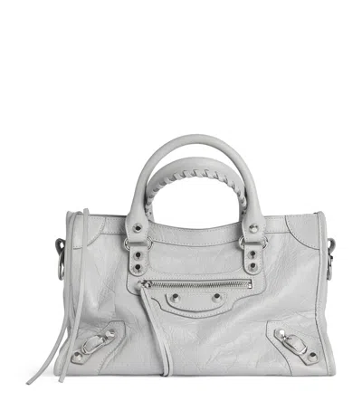 BALENCIAGA SMALL LEATHER LE CITY TOP-HANDLE BAG