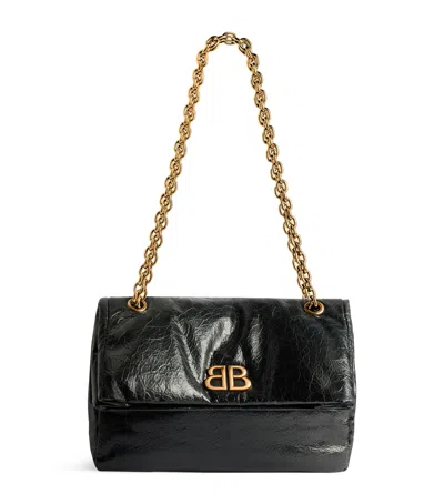 BALENCIAGA SMALL LEATHER MONACO SHOULDER BAG