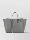 Balenciaga Women Grey Leather Small Carry All Hampton Shopping Bag