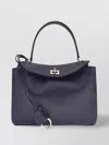 Balenciaga Rodeo Small Shoulder Bag In Used-effect Leather In Blue