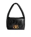 Balenciaga Black Nappa Leather Small Monaco Shoulder Bag In Black