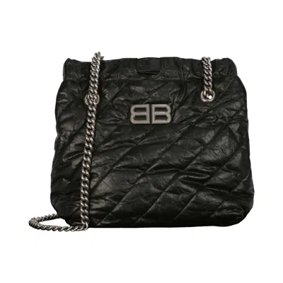 Pre-owned Balenciaga Small Quilted Crush Tote Bag 'black' | Women's Size Onesize