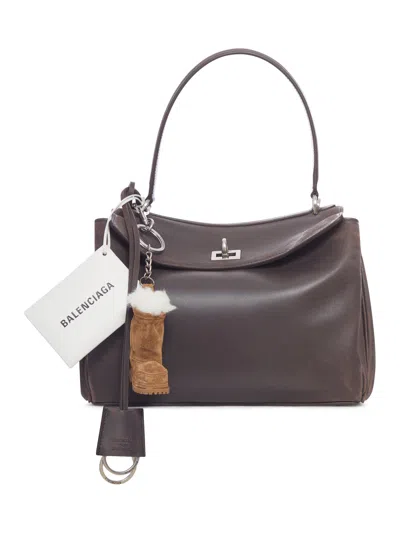 Balenciaga Small Rodeo Bag With Key Ring In Brown