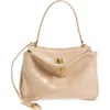 Balenciaga Small Rodeo Croc Embossed Leather Top Handle Bag In Beige