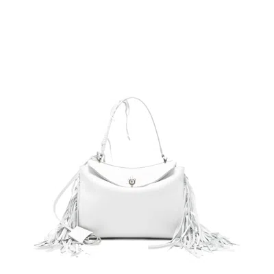 Balenciaga Small Rodeo Fringed Tote Bag In White