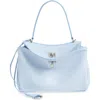 Balenciaga Rodeo Small Ostrich Top Handle Bag In Blue