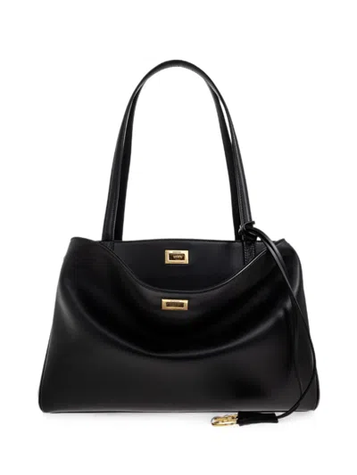 Balenciaga Small Rodeo Leather Tote Bag In Black