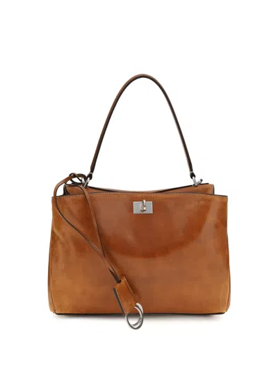 Balenciaga Small Rodeo Shoulder Bag In Tan