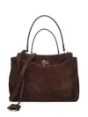 Balenciaga Small Rodeo Suede Leather Top-handle Shoulder Bag In Brown