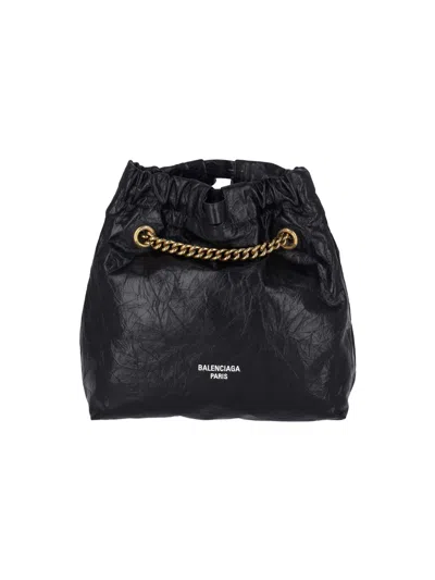 Balenciaga Small Shoulder Bag "tote Crush" In Black  