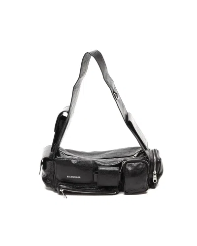 Balenciaga Small Superbusy Sling Bag In Black