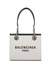Balenciaga Small Duty Free Canvas Tote Bag In Gray