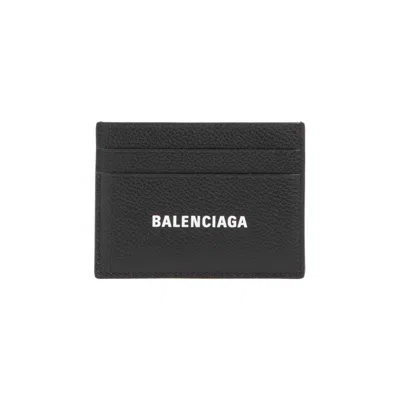 Balenciaga Logo Cash Cardholder In Black