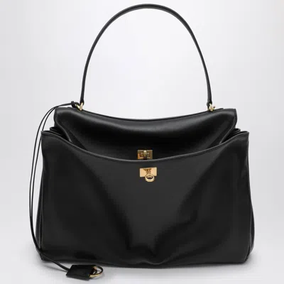 BALENCIAGA BALENCIAGA SMOOTH BLACK CALFSKIN LARGE RODEO BAG