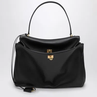 BALENCIAGA BALENCIAGA  SMOOTH BLACK CALFSKIN LARGE RODEO BAG