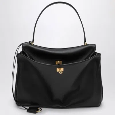 BALENCIAGA BALENCIAGA SMOOTH BLACK CALFSKIN LARGE RODEO BAG WOMEN