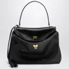 Balenciaga Smooth Black Calfskin Medium Rodeo Bag Women In Black