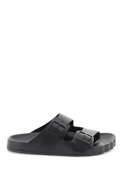 Balenciaga Smooth Leather Sunday Slides For A Chic In Black
