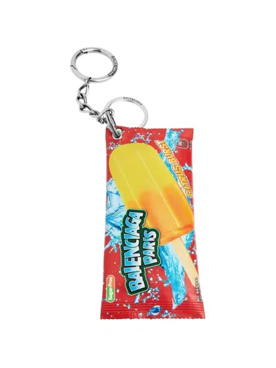 Balenciaga Snack Pouch Keyring In Multi