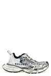 Balenciaga 3xl Split Logo Nylon And Mesh Sneakers In Gray