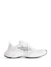Balenciaga Monday White Low Top Sneakers With Logo Detail And Embossed Size On The Rear In Leather And Fabric M