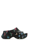 Balenciaga Floral Pattern Rubber Pool Slide Sandals