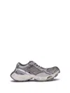 Balenciaga Multicolor Synthetic Leather And Mesh Stapler Sneakers In Gold