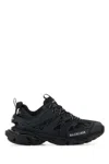 Balenciaga Women Black Mesh And Rubber Track Sneakers In Black