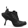 Balenciaga Women Monday Heel Sneakers In Black
