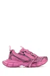 Balenciaga 3xl Distressed Canvas Chunky Trainer Sneakers In Pink