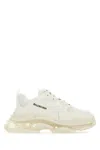Balenciaga Triple S Clear Sole White Low Top Sneakers In 9100
