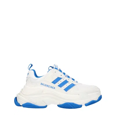 BALENCIAGA BALENCIAGA SNEAKERS ADIDAS TRIPLE S DONNA TESSUTO BIANCO/CIANO
