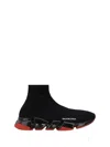 Balenciaga Clear Sole Speed 2.0 Sneakers In Black